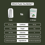Vitamin-Strips tiras fáciles de disolver para uso rápido antes de entrenar.