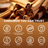Vitamin World Cinnamon Complex detalle de textura natural de canela