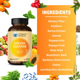 Vitamin World Colon Cleanse cápsulas de digestión suave y saludable