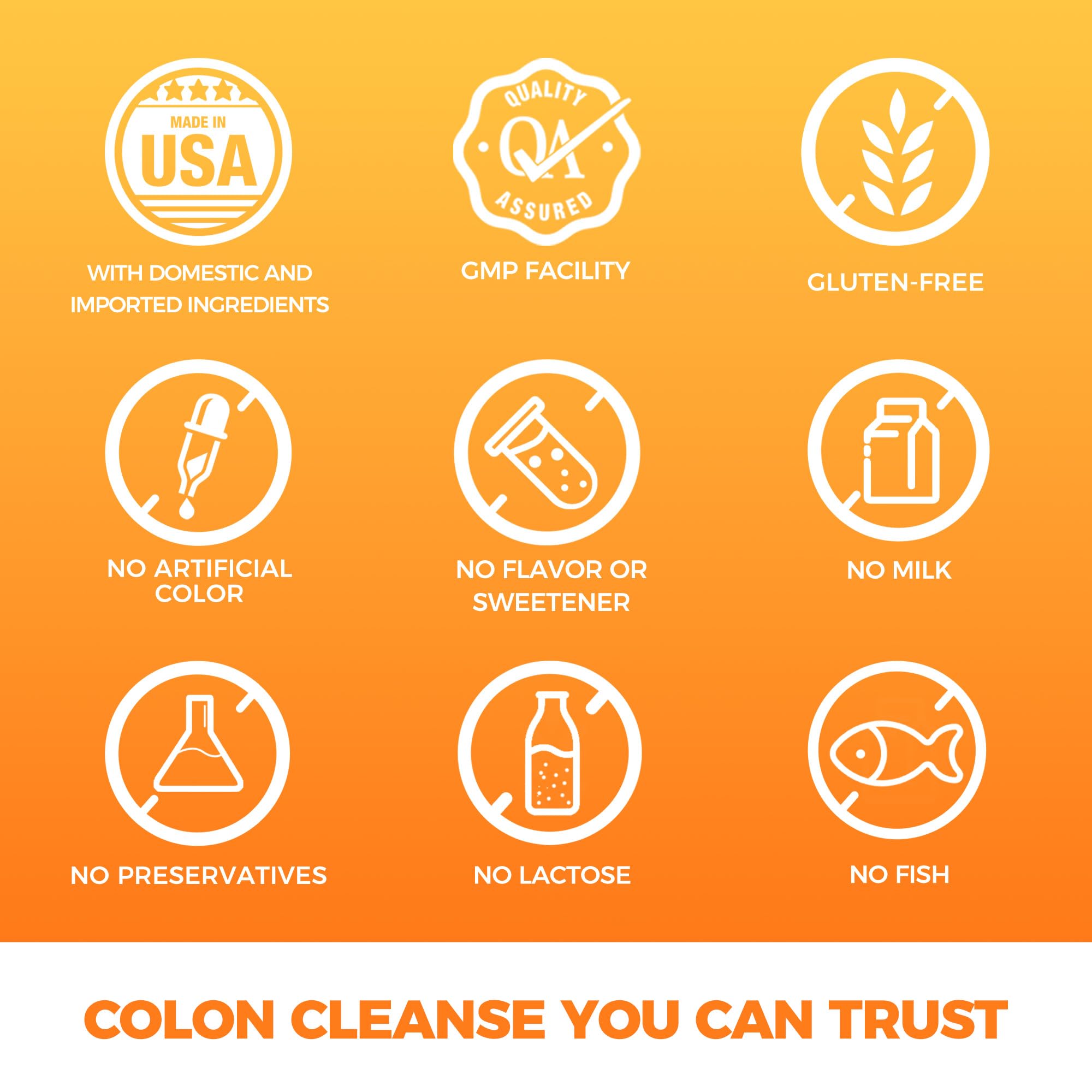 Vitamin World Colon Cleanse empaque de calidad y certificación GMP