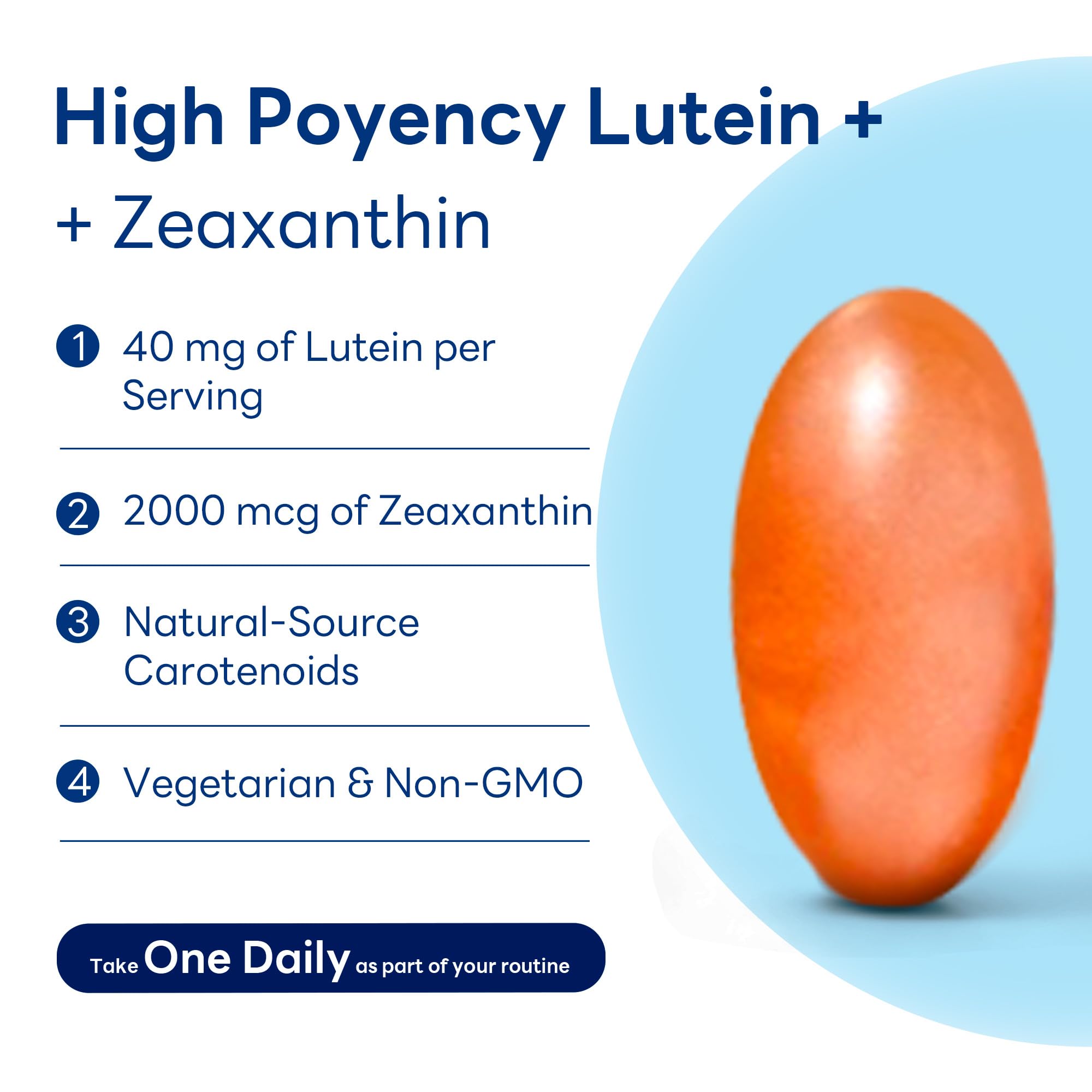Vitamin World Origen natural de luteína y zeaxantina para ojos saludables