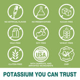 Vitamin World Potassium 99 mg, uso diario para actividad física.