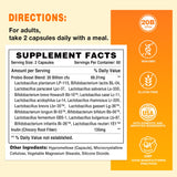 Vitamin World Probiotico cápsulas, dosis para la salud intestinal
