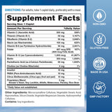 Vitamin World Stress B Complex en cápsulas con liberación cronometrada para energía sostenida.