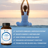 Dosificador de Vitamin World Stress B Complex para dosis diarias precisas.