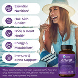 Vitamin World Ultra 360 para mujer: mezcla herbal y colageno para belleza