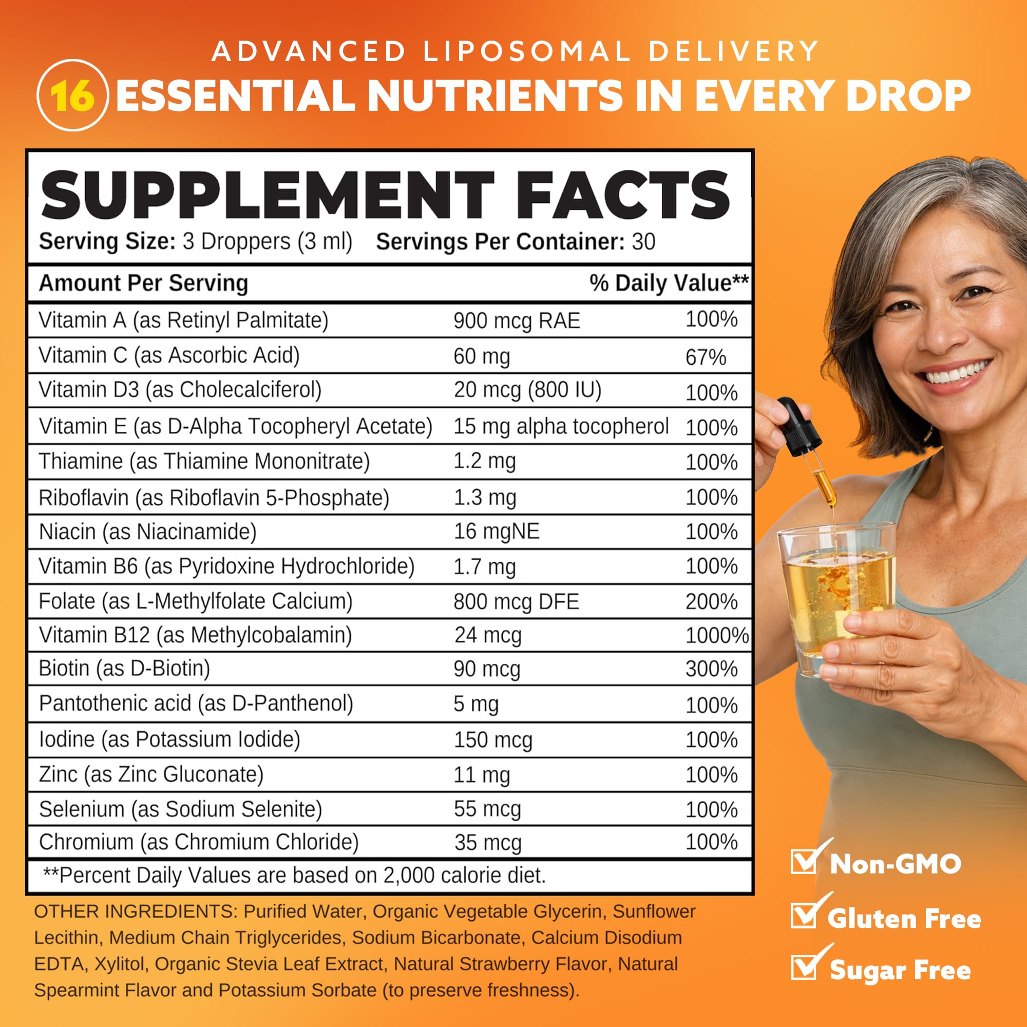Vitaminally sin azucar ni gluten, formula limpia.