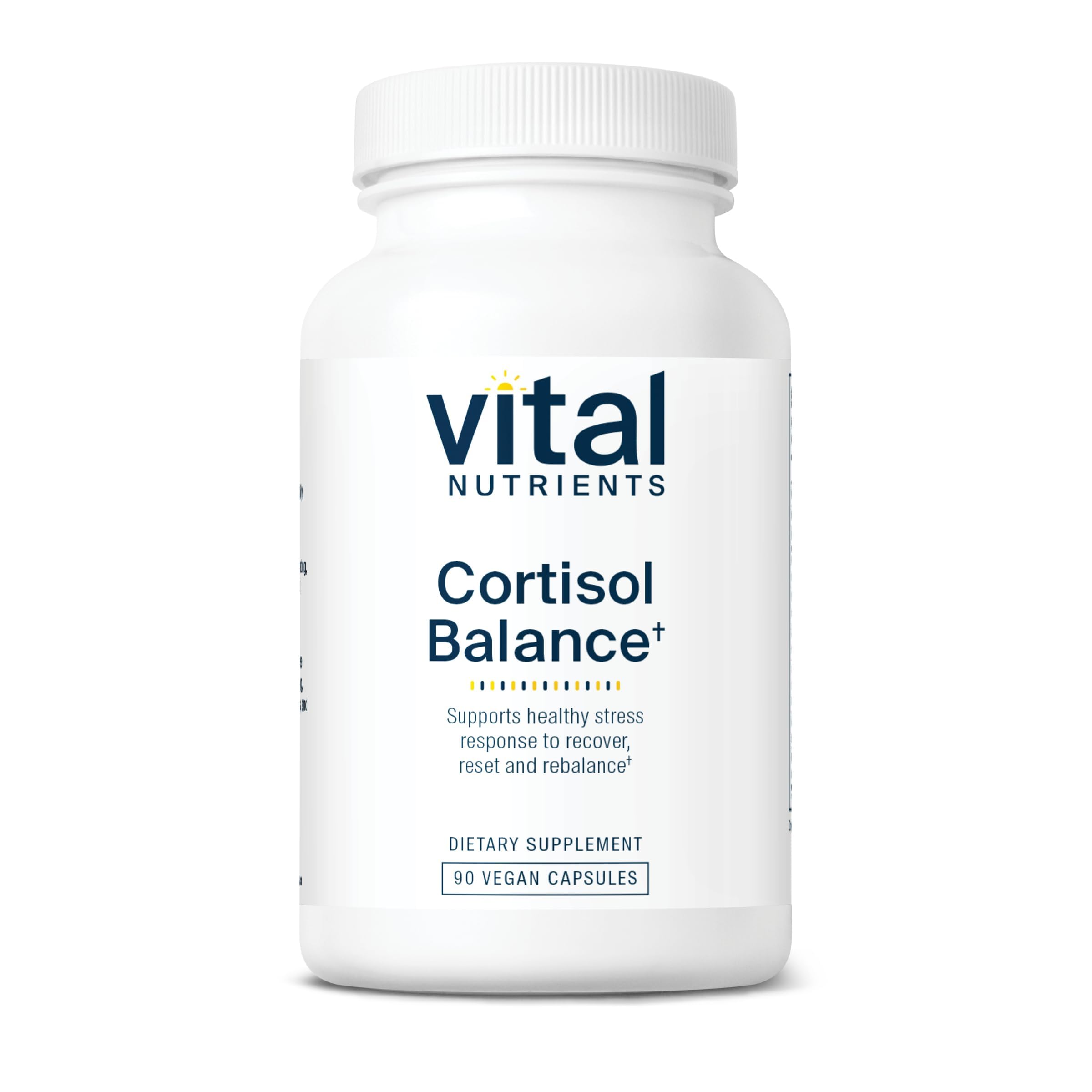 Vital Nutrients Cortisol Balance frasco de cápsulas para apoyo al estrés diario