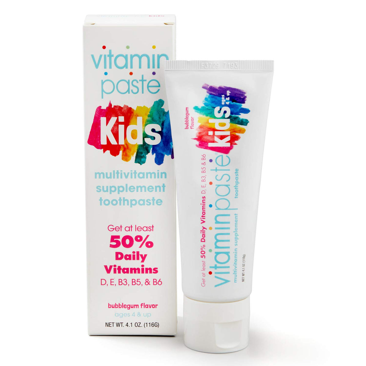 Pasta de dientes Vitaminpaste para niños con sabor chicle, cepillado agradable