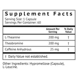 Cápsulas VitaMonk de cafeína y teanina, enfoque sostenido