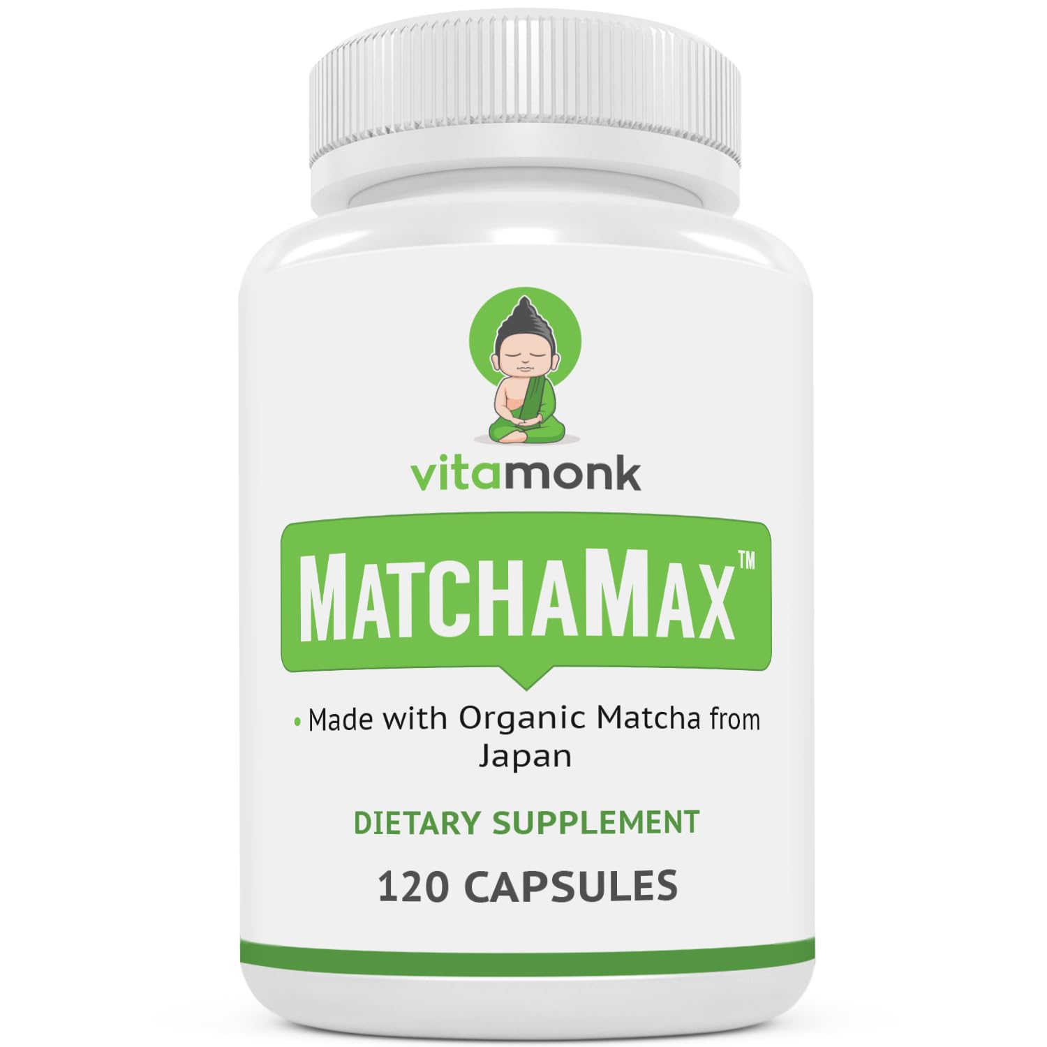Vitamonk MATCHAMAX cápsulas de matcha orgánico japonés para energía suave