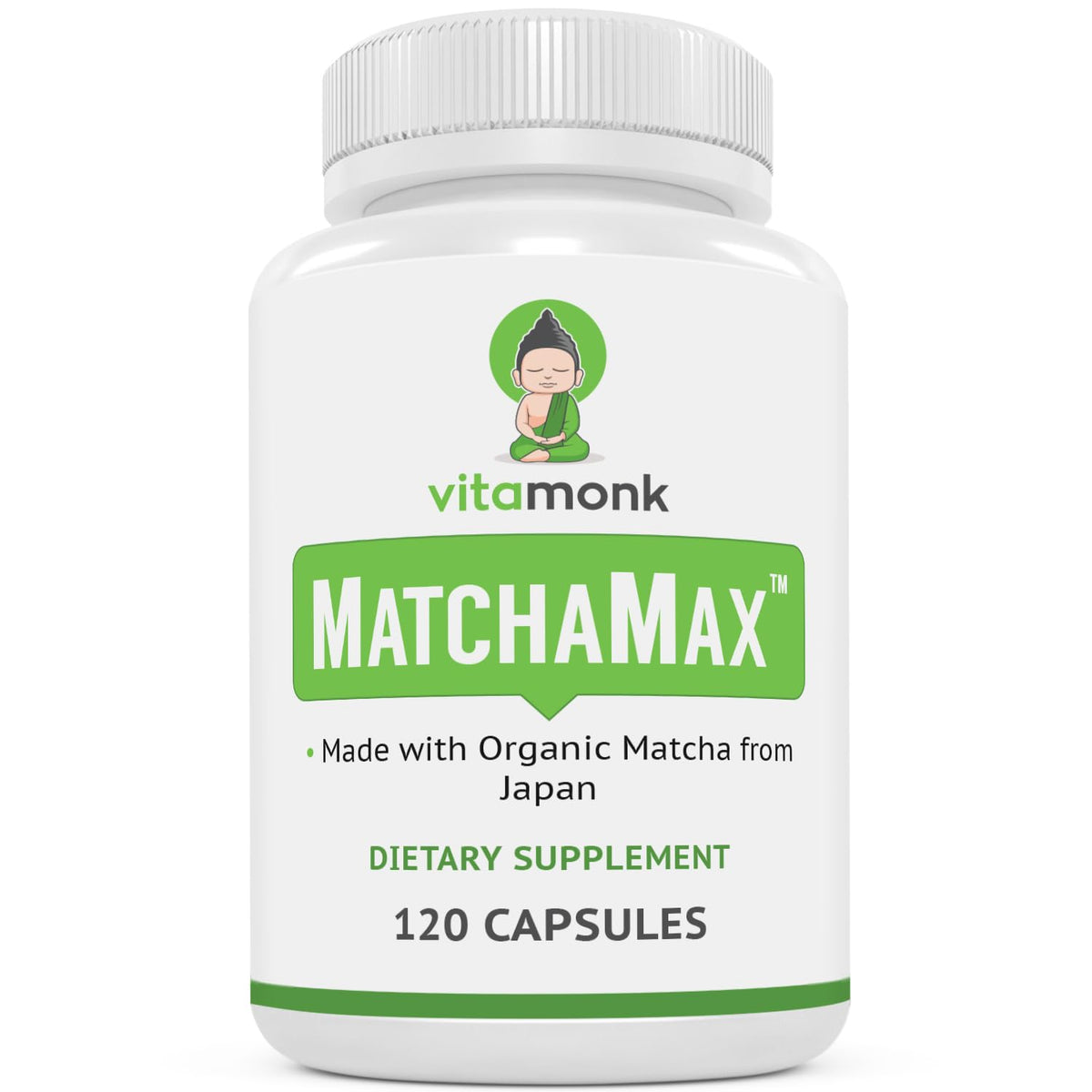 Vitamonk MATCHAMAX cápsulas de matcha orgánico japonés para energía suave