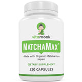 Vitamonk MATCHAMAX cápsulas de matcha orgánico japonés para energía suave