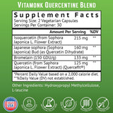VitaMonk Quercetina Complejo, embalaje sostenible y cápsulas vegetales.