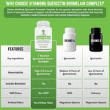VitaMonk Quercetina Complejo, etiqueta clara, fórmula limpia y sin OGM.