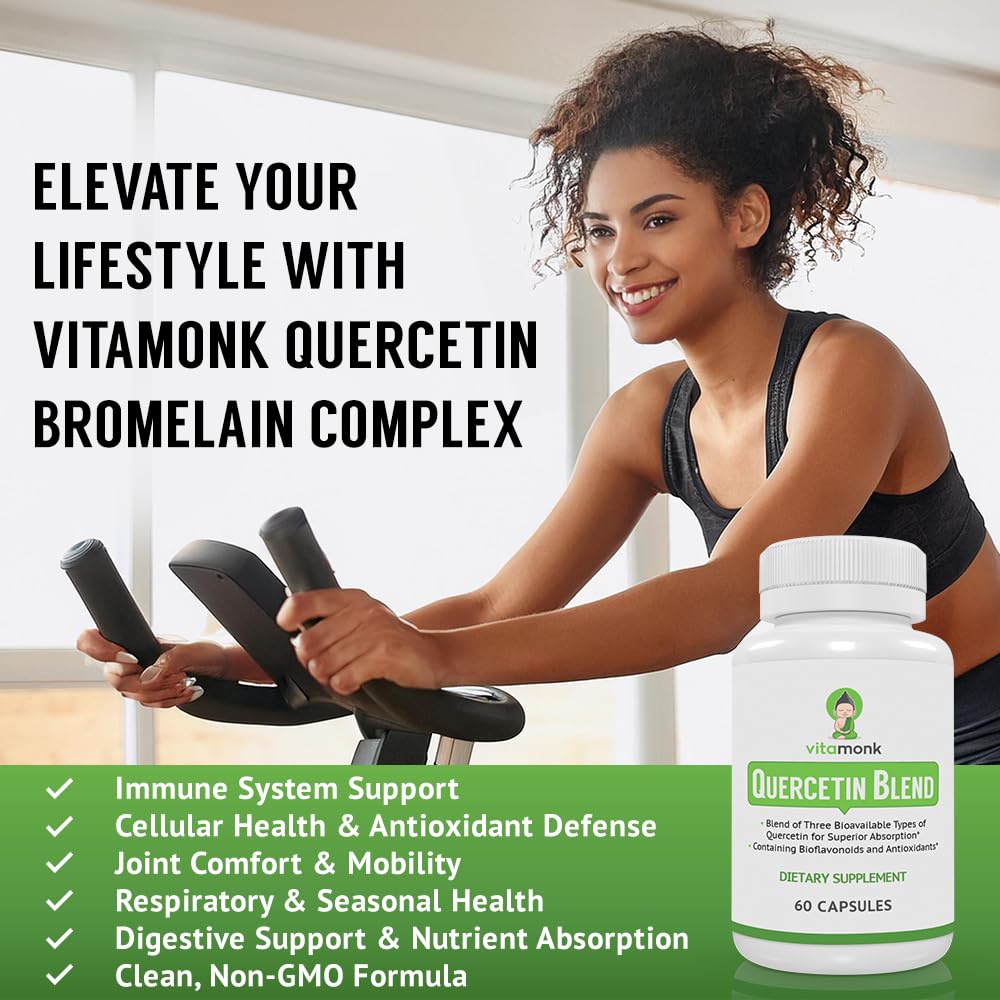 VitaMonk Quercetina Complejo, isoquercetina y quercetina fitozoma para absorción.