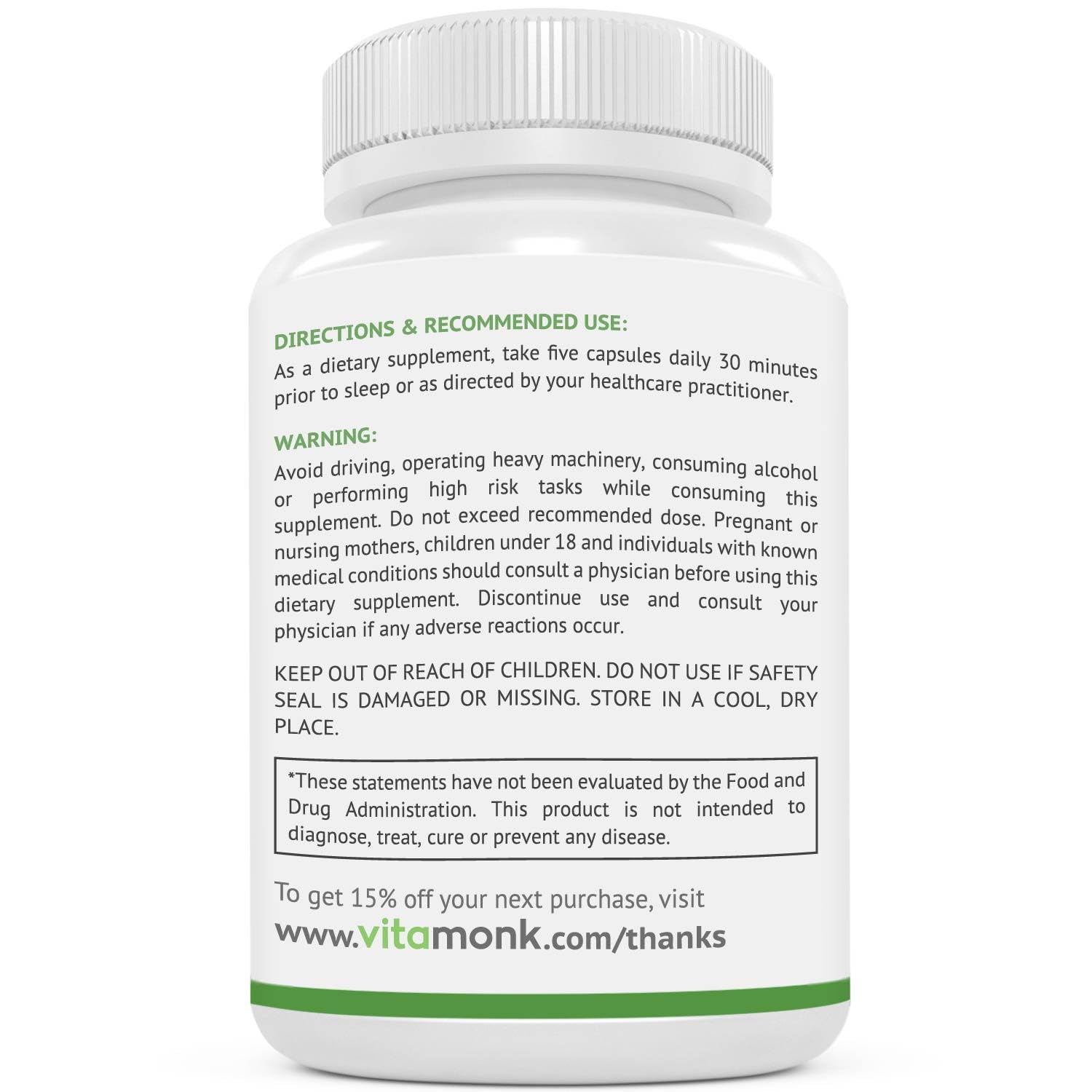 Vitamonk Relaxeril caja de embalaje, empaque seguro