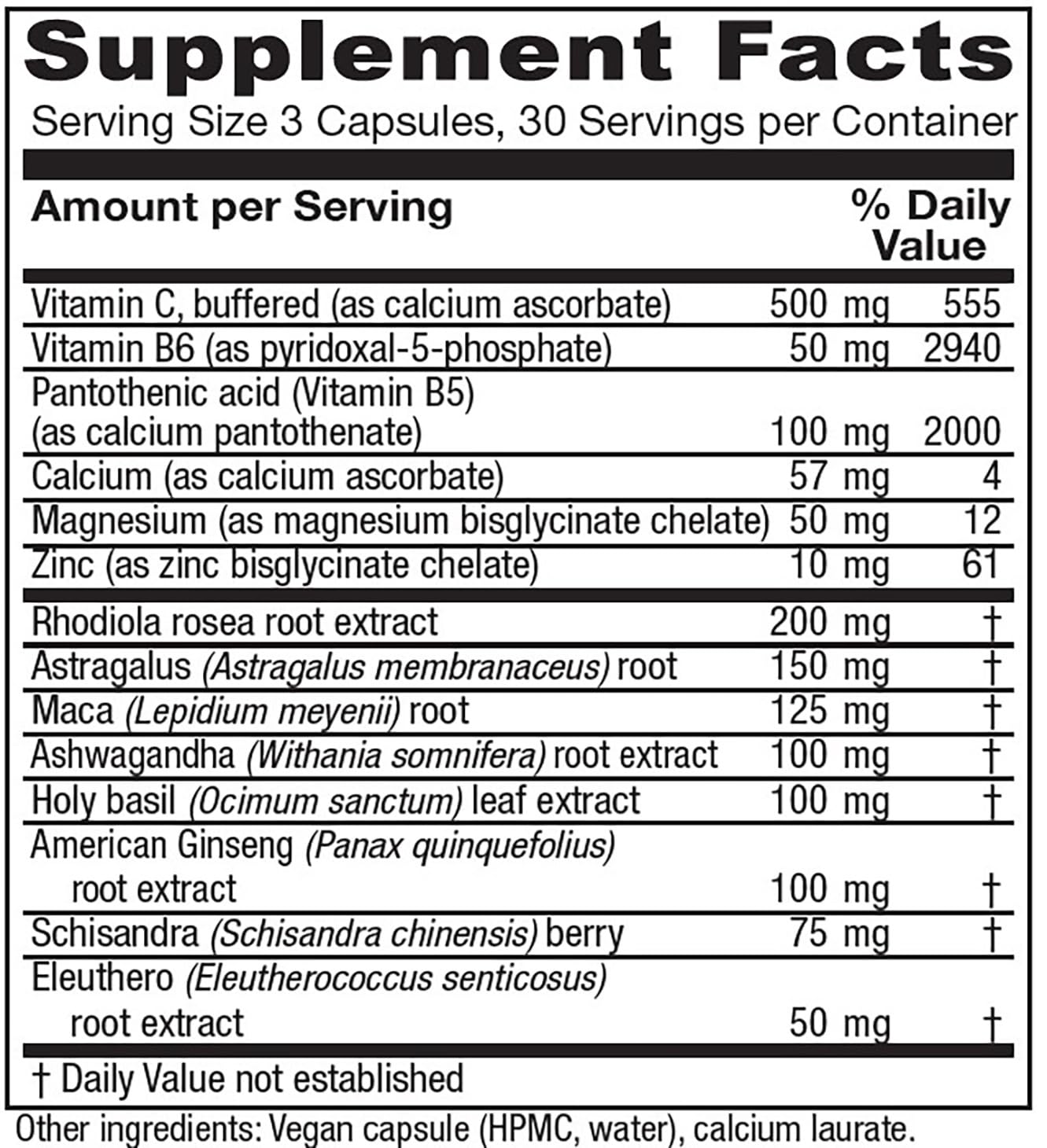 Vitanica Adrenal Assist, cápsulas veganas, formato vegano para bienestar diario