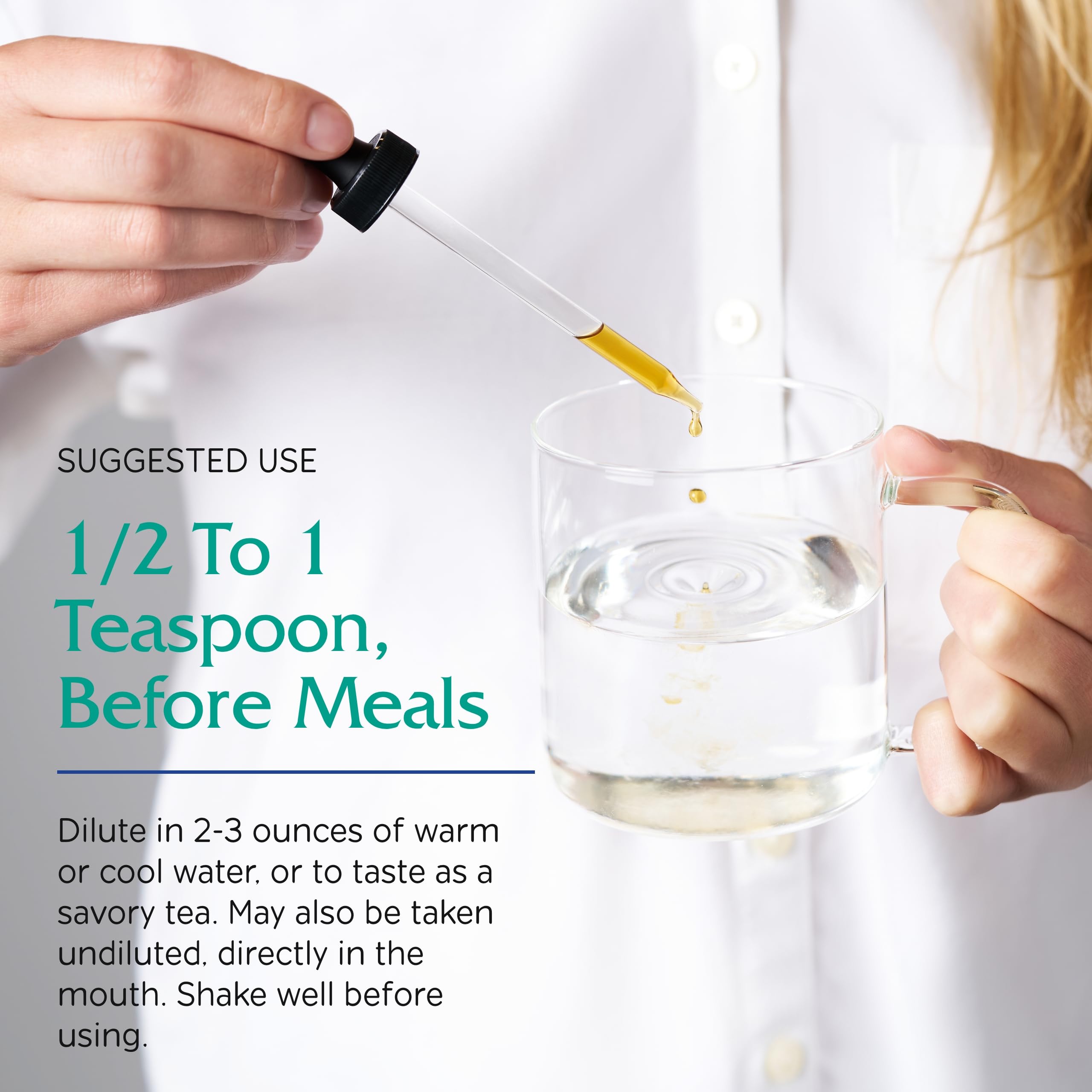 Ingredientes visibles de Vitanica Bitters Tonic para apoyo digestivo