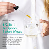Ingredientes visibles de Vitanica Bitters Tonic para apoyo digestivo