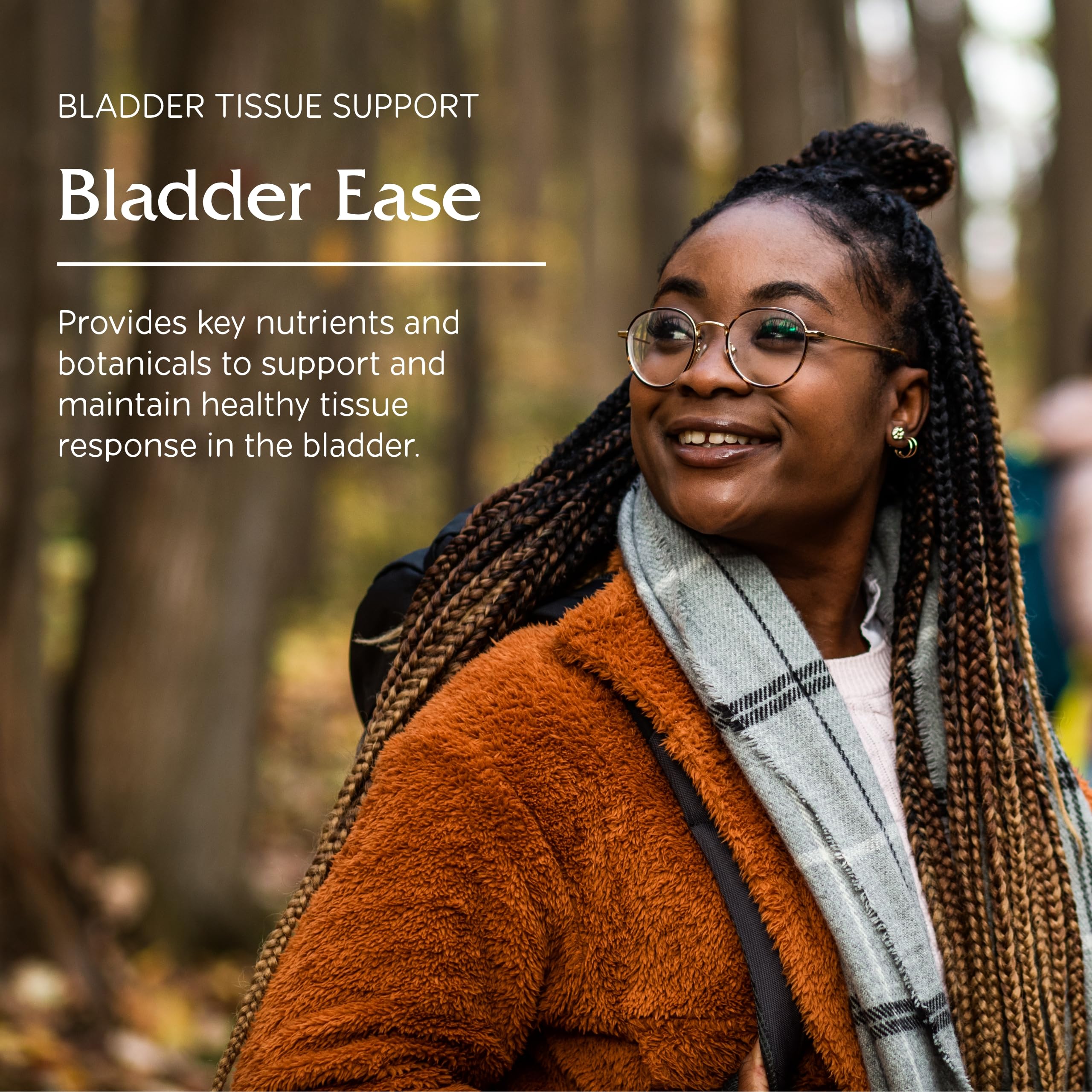 Etiqueta de Vitanica Bladder Ease muestra ingredientes clave.