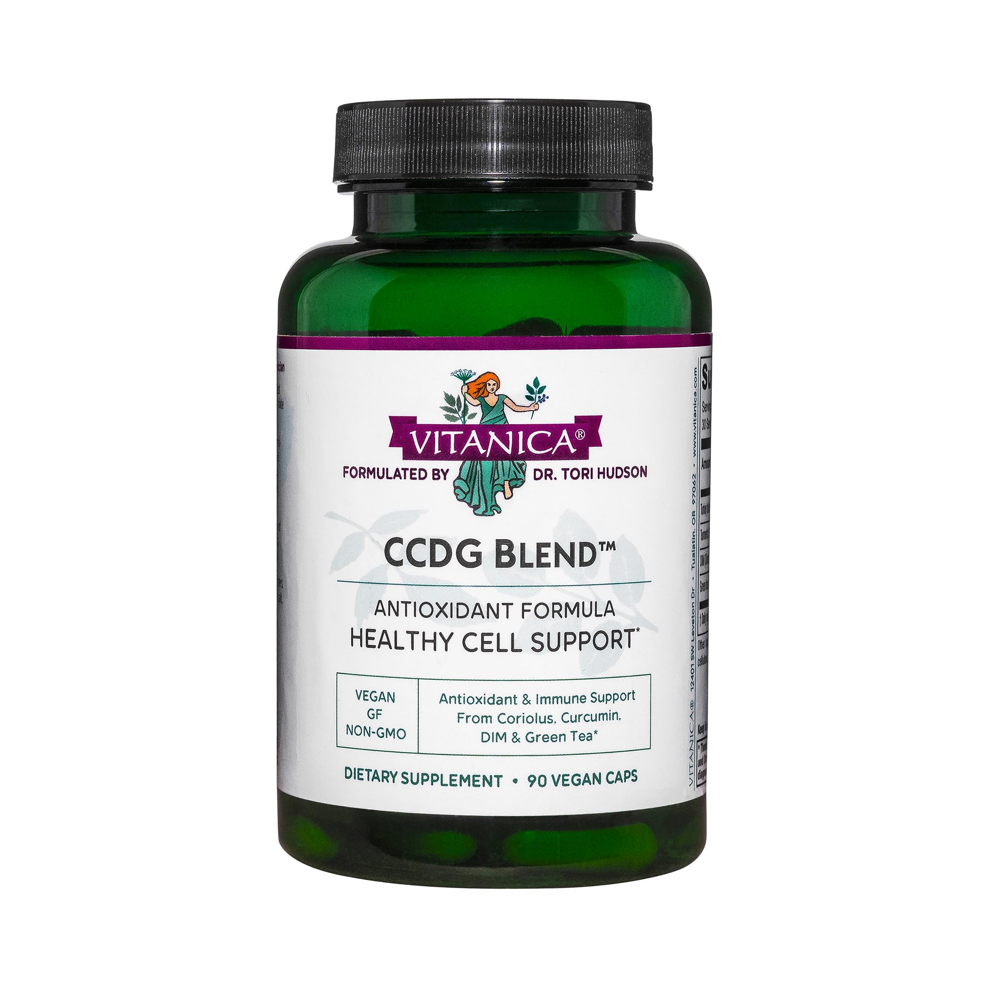 Vitanica CCDG Blend cápsulas, hongo cola de pavo para apoyo inmunitario diario.