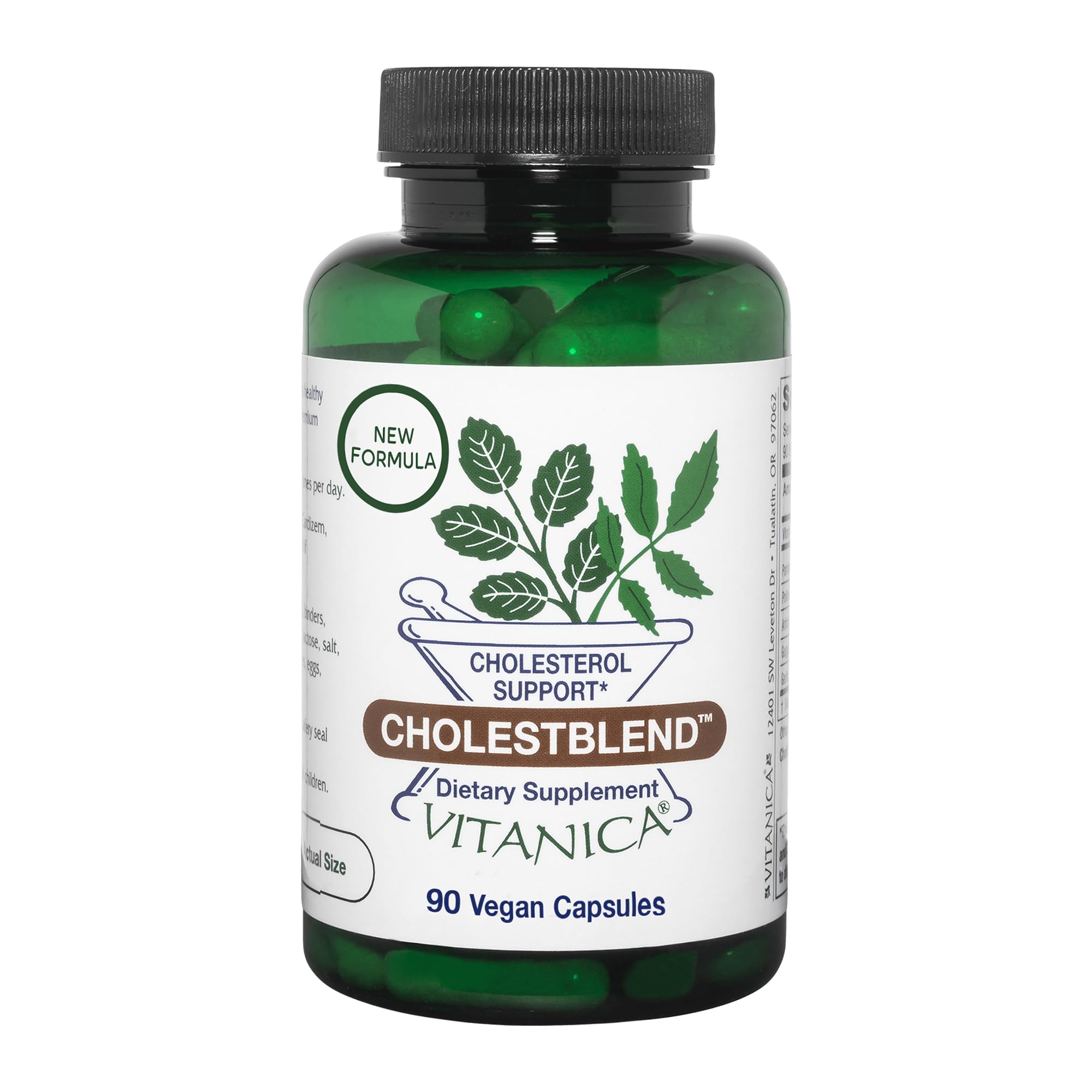 Botella de Vitanica CholestBlend para apoyar niveles de lípidos en rango saludable.