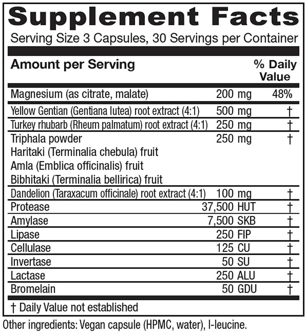 Vitanica Colon Motility Blend, etiqueta, fórmula vegana para apoyar la digestión sin alérgenos.