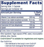 Vitanica CoQ10 Extra etiqueta frontal con información de origen natural