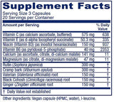 Etiqueta de Vitanica Cramp Relax mostrando componentes herbales y vitaminas beneficiosas.