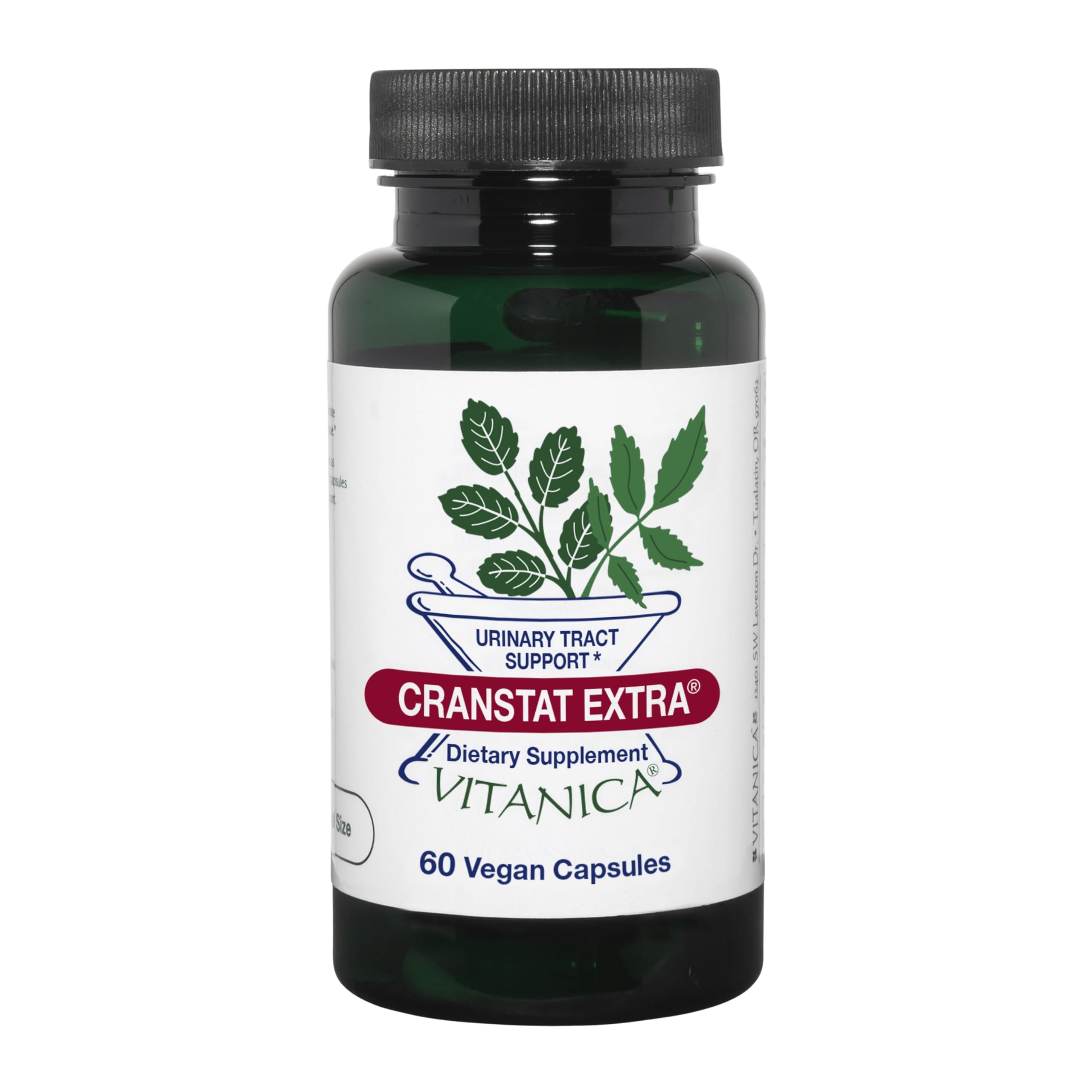 Vitanica Cranstat Extra en empaque, práctico para almacenar cápsulas en casa