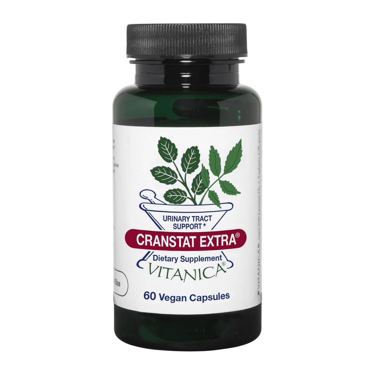 Vitanica Cranstat Extra en empaque, práctico para almacenar cápsulas en casa