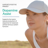 Etiqueta de Vitanica Dopamine Assist con ingredientes clave para el bienestar neural.