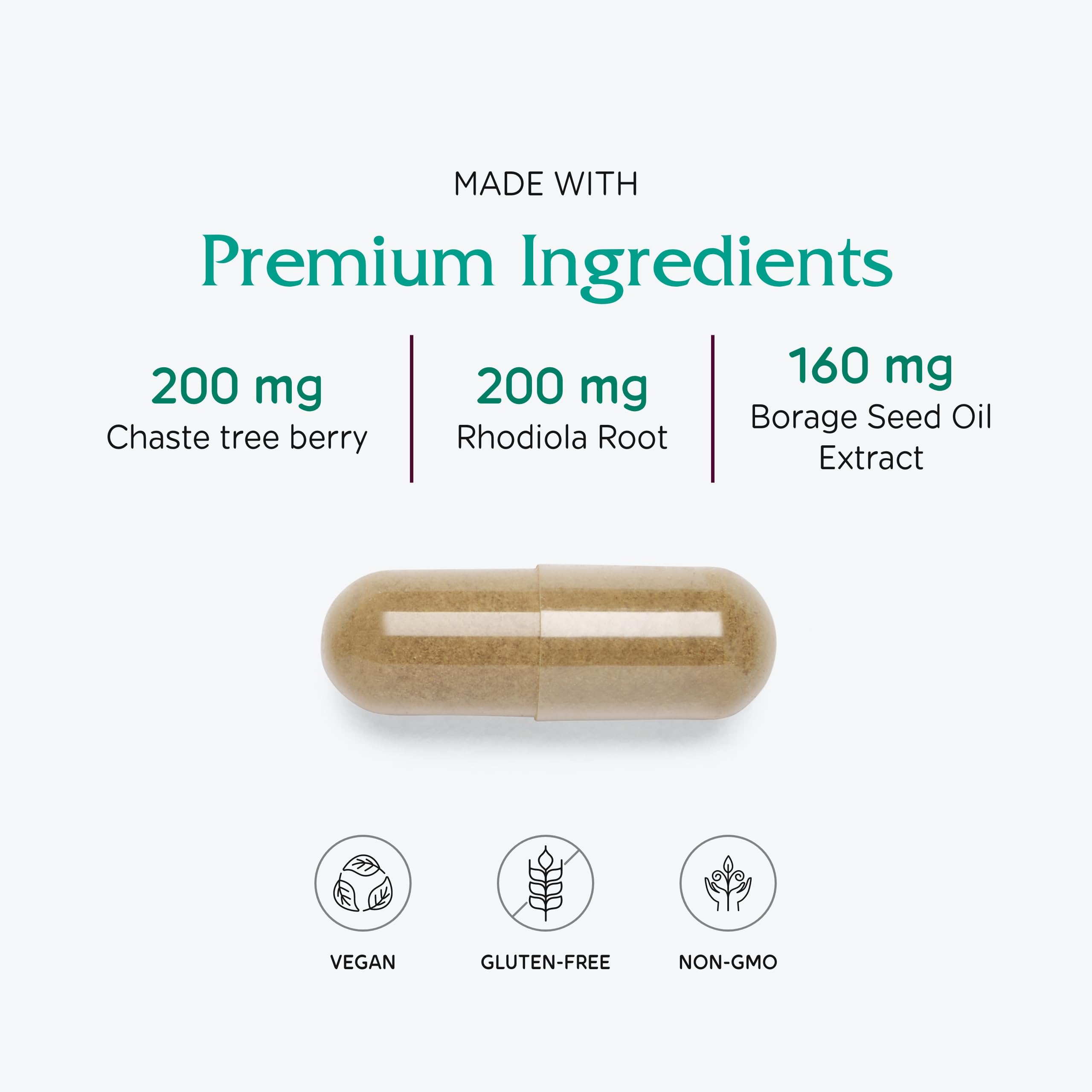 Lista de ingredientes clave de FemRebalance para soporte hormonal