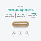 Lista de ingredientes clave de FemRebalance para soporte hormonal