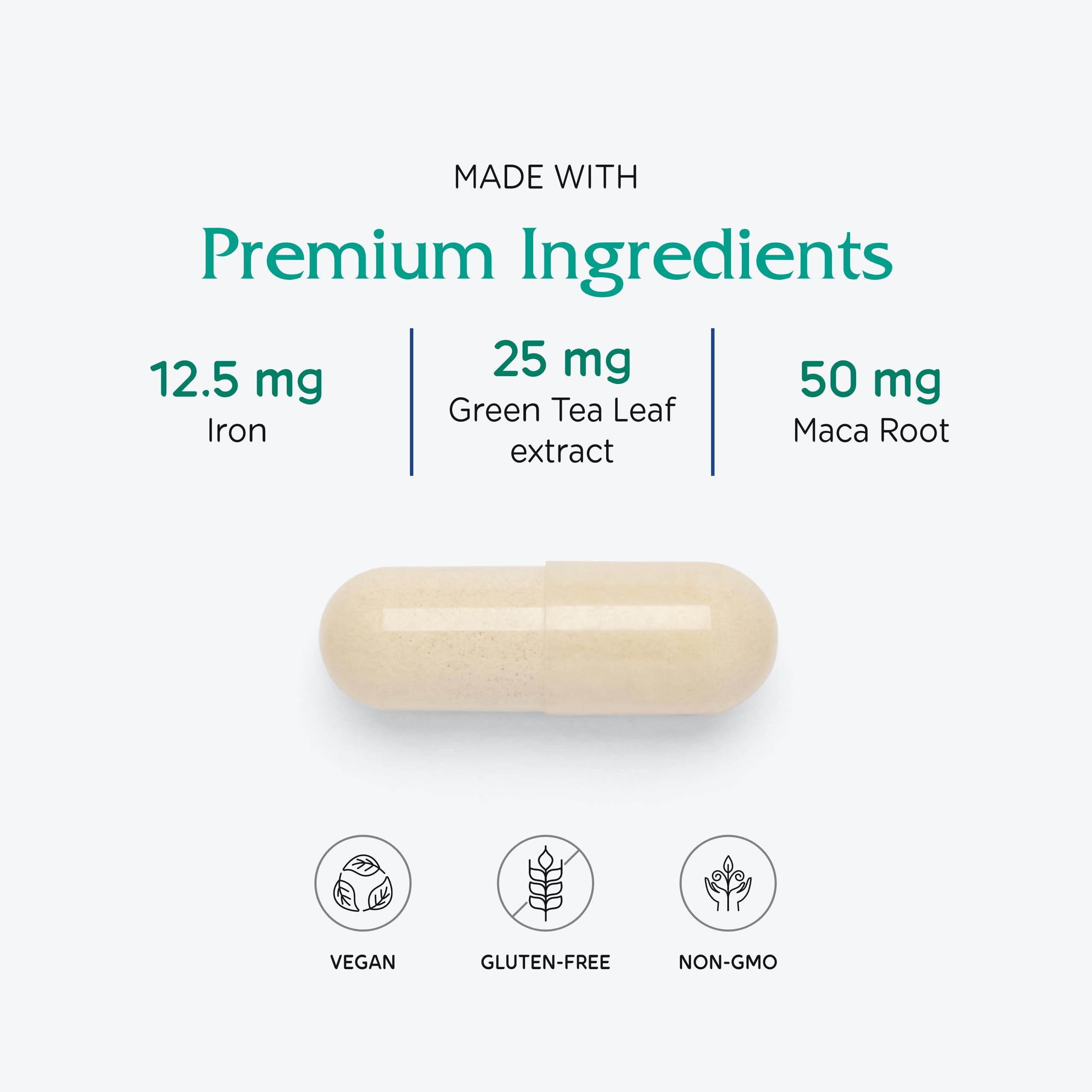 Ingredientes clave DIM, té verde y maca en FemTeen Symmetry