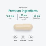 Ingredientes clave DIM, té verde y maca en FemTeen Symmetry
