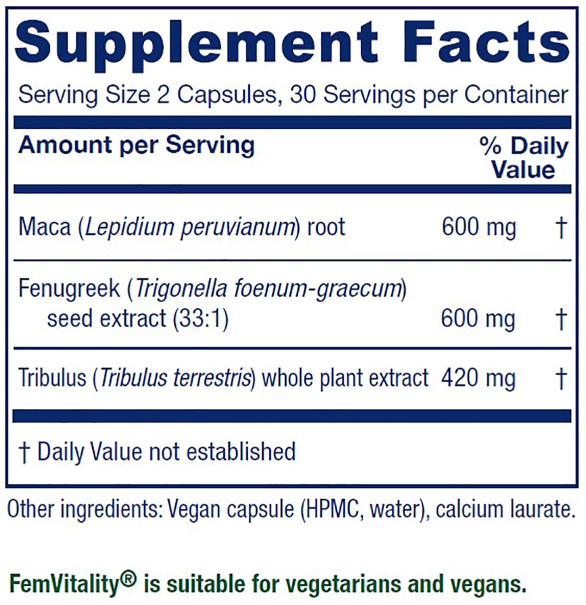 Frasco de Vitanica FemVitality mostrado para uso diario.
