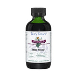 Vitanica Hierro Tónico: frasco de vidrio verde con sabor mora para uso diario.