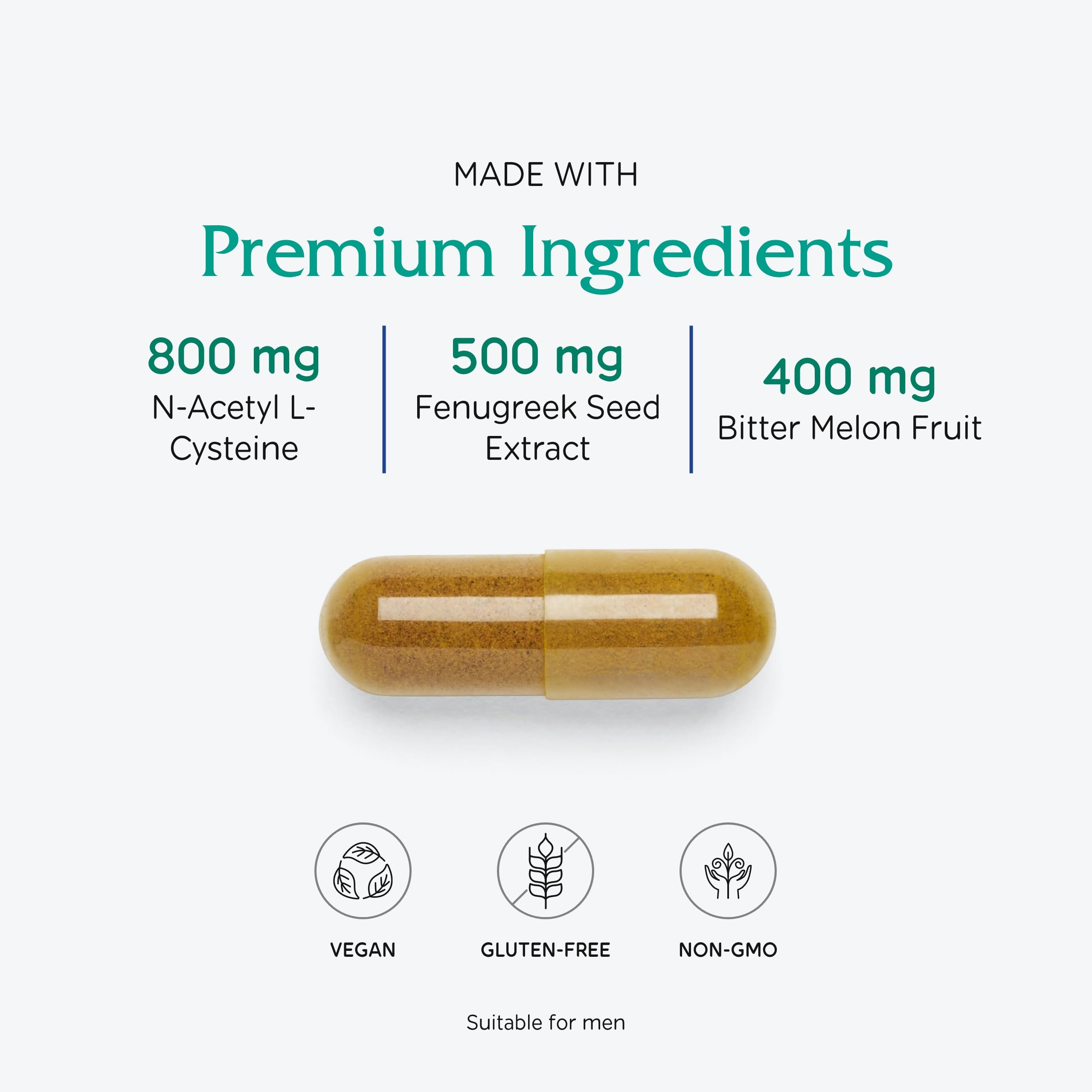 Vitanica Metabolic Manager NAC y curcuma: apoyo antioxidante asociado al metabolismo.