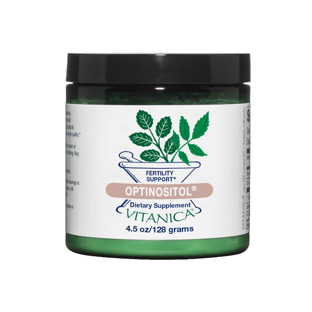 Vitanica Optinositol, bote-medicion: dosis diaria conveniente para apoyar hábitos saludables.