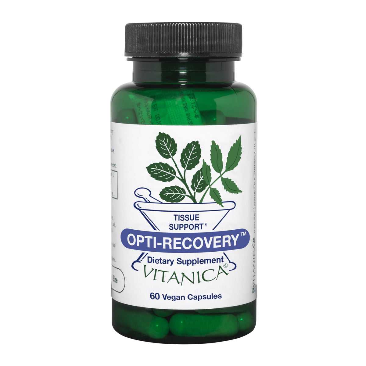 Envase de Vitanica Opti-Recovery con cápsulas para uso diario