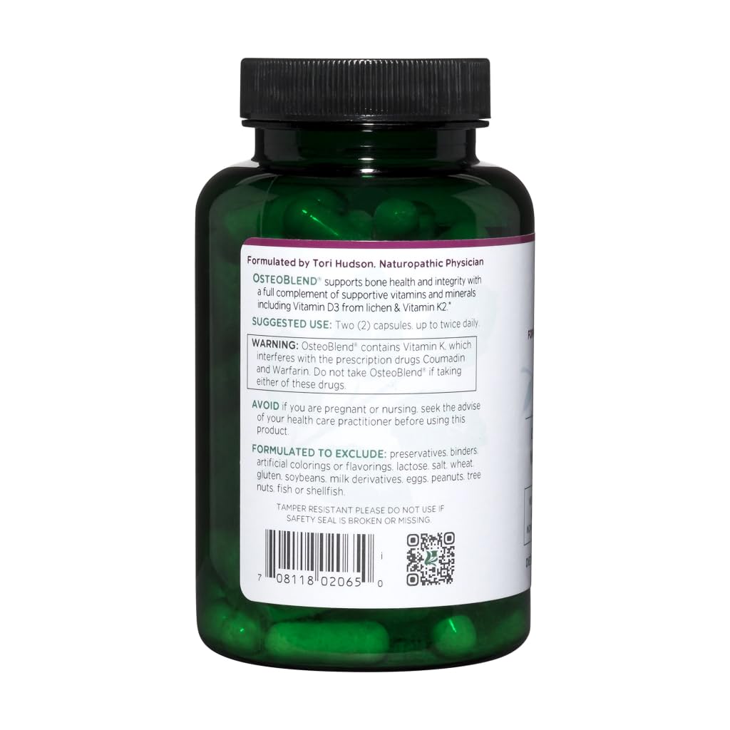 Vitanica OsteoBlend: cápsulas visibles para una ingesta diaria simple y conveniente.