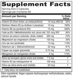 Vitanica OsteoBlend: etiqueta detallada para conocer ingredientes y usos posibles.