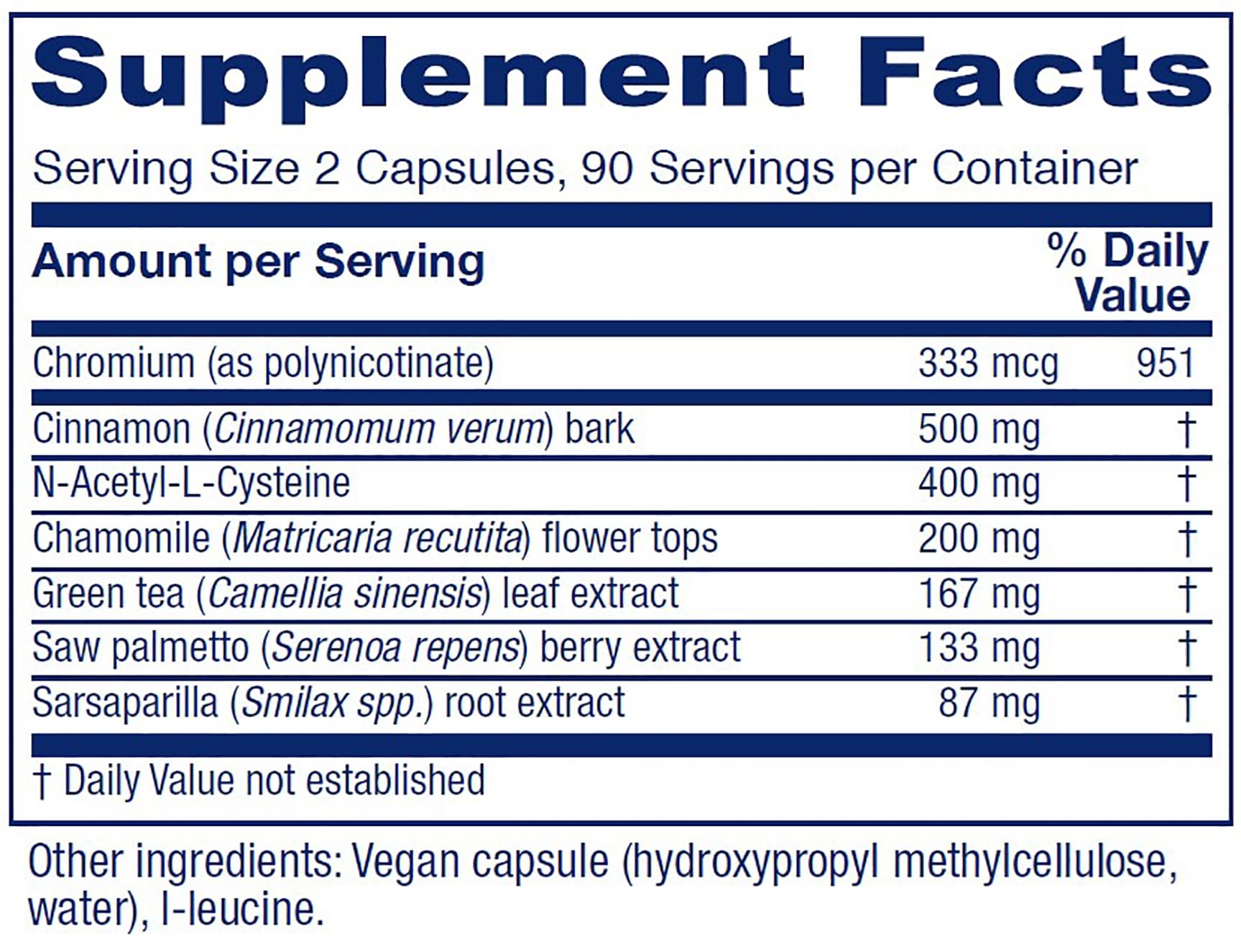 Vitanica OvaBlend etiqueta frontal muestra ingredientes clave para equilibrio hormonal.