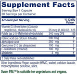 Etiqueta frontal de Vitanica Ovum P.M. resalta beneficios antioxidantes.