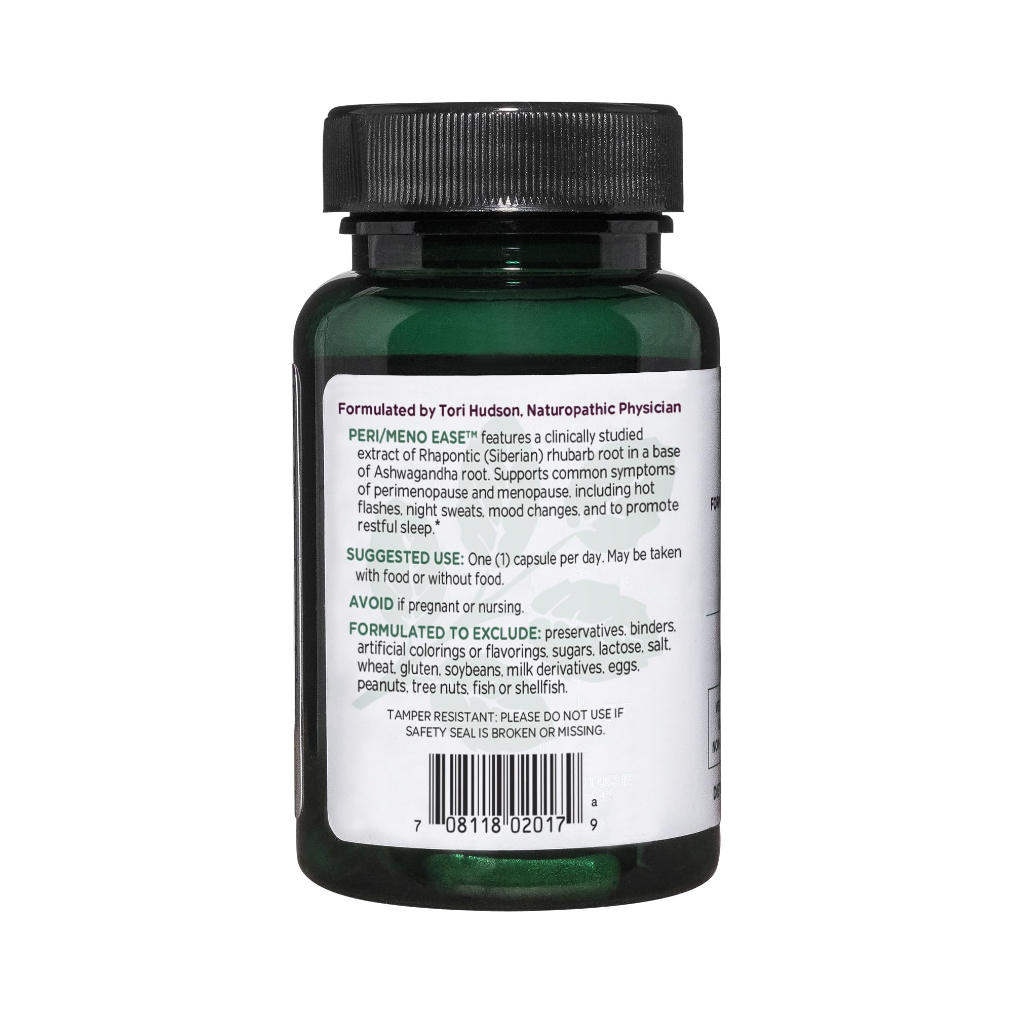 Vitanica Peri/Meno Ease etiqueta, información clara para uso consciente
