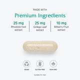 Vitanica Senior Symmetry, ingredientes clave, calcio citrato/malato para absorción.