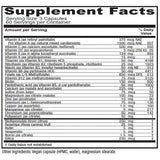 Vitanica Simetría Mujer, etiqueta nutricional destaca vitaminas para energía diaria.