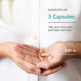 Vitanica Skin Assist: etiqueta de ingredientes clave destacando hierbas orgánicas y no GMO.